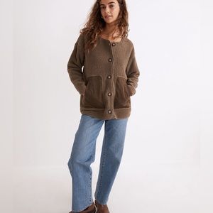 Madewell fleece cardigan jacket